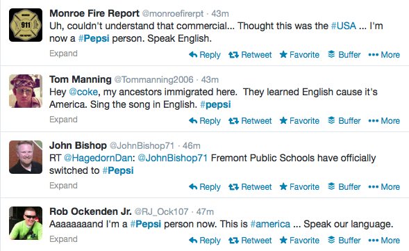Pepsi Racist Tweets