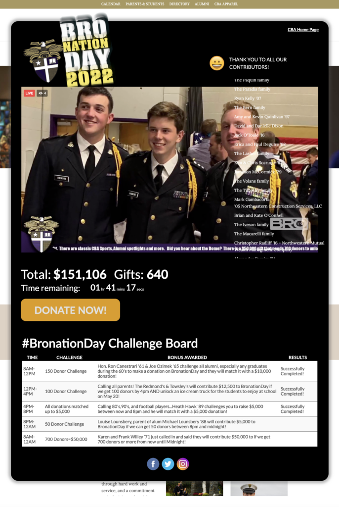 CBA BronationDay Takeover Page