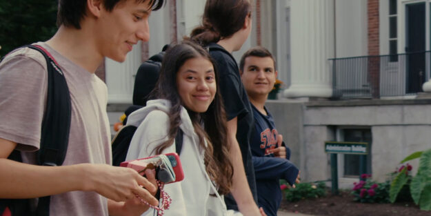 CE-students-walking-across-campus College Experience Students on Campus